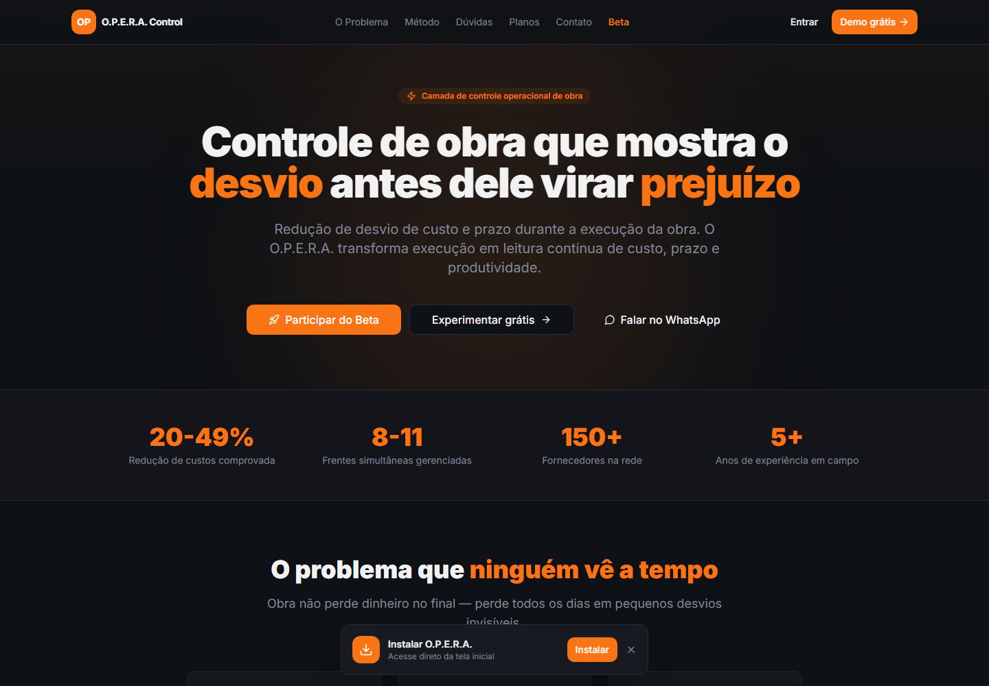Relatórios e controles do Atlas em operação